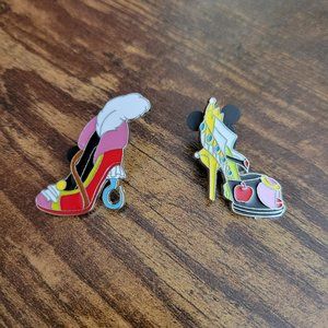 Disney Pins - Villain Designer Heel (Hook & Evil Queen) (Peter Pan & Snow White)